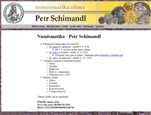 Tablet Screenshot of numismatika-schimandl.cz
